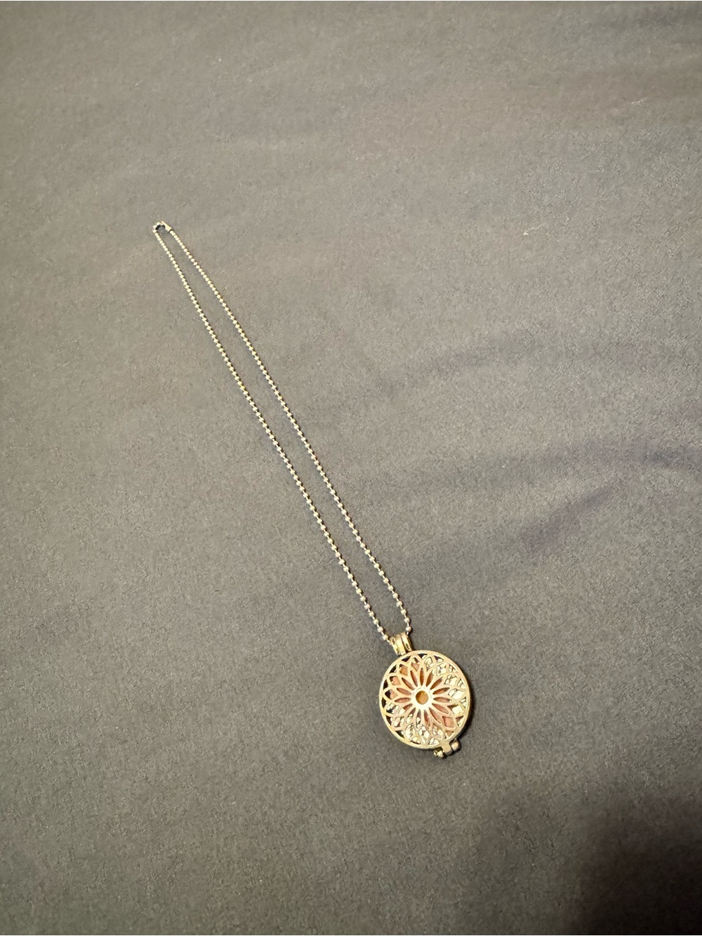 Essential Oil Filigree Pendant Necklace - Women's Jewelry